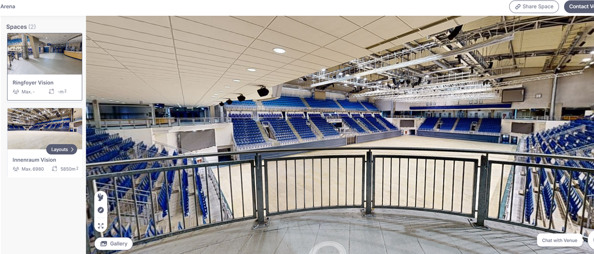 Zur 360 Grad Ansicht der GETEC-Arena
