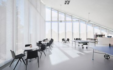 Galerie in der Hyparschale Magdeburg zum Sommerfest von gmp Architekten 2024